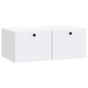 vidaXL Väggmonterad TV-bänk 78,5 x 41 x 30 cm Vit Konstruerat trä