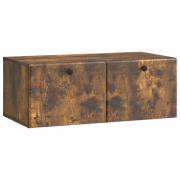 vidaXL Väggmonterad TV-bänk 78,5 x 41 x 30 cm Rökt ek Konstruerat trä