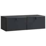vidaXL Väggmonterad TV-bänk 98 x 41 x 30 cm Svart Konstruerat trä
