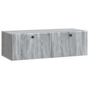 vidaXL Väggmonterad TV-bänk 98 x 41 x 30 cm Grå Sonoma Konstruerat trä