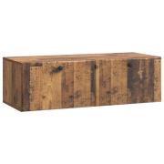 vidaXL Väggmonterad TV-bänk Väggmonterad Gammalt trä 98 x 41 x 30 cm