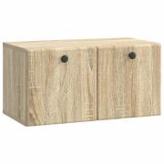 vidaXL Väggmonterad TV-bänk 59,5 x 31 x 30 cm Sonoma-ek