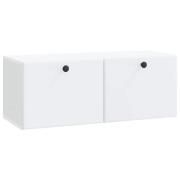 vidaXL Väggmonterad TV-bänk Vit 78,5 x 31 x 30 cm Konstruerat trä