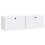 vidaXL Väggmonterad TV-bänk 98 x 31 x 30 cm Vit Konstruerat trä