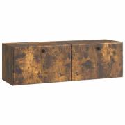 vidaXL Väggmonterad TV-bänk 98 x 31 x 30 cm Rökt ek Konstruerat trä