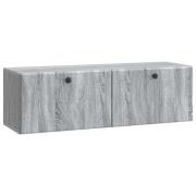 vidaXL Väggmonterad TV-bänk Väggmonterad Grå sonoma-ek 98 x 31 x 30 cm