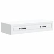vidaXL Väggmonterad sidobord Vit 87,5 x 34,5 x 17 cm Konstruerat trä