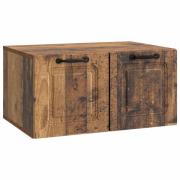 vidaXL Väggmonterad TV-bänk Väggmonterad Gammalt trä 59,5 x 41 x 30 cm