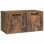 vidaXL Väggmonterad TV-bänk Rökt ek 59,5 x 31 x 30 cm Konstruerat trä