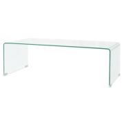 vidaXL Soffbord i härdat glas 98x45x30 cm