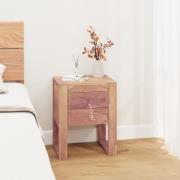 vidaXL Sängbord 40x30x50 cm massiv teak