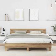 vidaXL Sängram Artisan Ek 203 x 185 x 70 cm Konstruerat trä