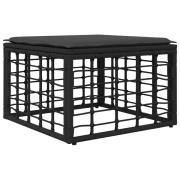 vidaXL Trädgårdspall Svart konstrotting