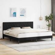 vidaXL Sängram med huvudgavel Svart 180 x 200 cm Sammet