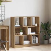 vidaXL Bokhylla artisan ek 97,5x29,5x100 cm konstruerat trä