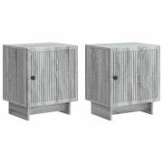 vidaXL Nattduksbord 2 pcs Grå sonoma-ek 43 x 34,5 x 50 cm