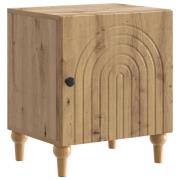 vidaXL Nattduksbord Artisan-ek 43 x 34,5 x 50 cm Konstruerat trä