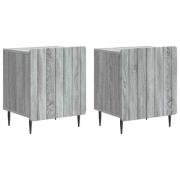 vidaXL Nattduksbord 2 pcs Grå sonoma-ek 43 x 34,5 x 52 cm