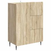 vidaXL Sideboard Sonoma-ek 66 x 34,5 x 91,5 cm Konstruerat trä