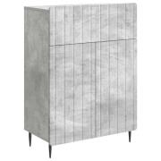 vidaXL Sideboard med låda Betonggrå 66 x 34,5 x 92 cm Konstruerat trä