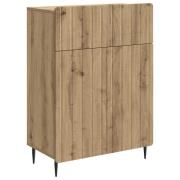 vidaXL Sideboard med låda Artisan-ek 66 x 34,5 x 92 cm Konstruerat trä