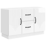 vidaXL Sideboard Vit högglans 89 x 34,5 x 57 cm Konstruerat trä