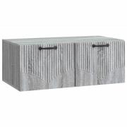 vidaXL Väggmonterad TV-bänk Grå sonoma-ek 78,5 x 41 x 30 cm