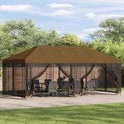 vidaXL Paviljong med väggar 6 x 3 m Taupe Polyester och Stål 190