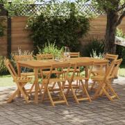 vidaXL Utemöbler Bistro Stolar 8 pcs Naturlig 40 x 53 x 80 cm