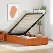 vidaXL Ottoman Sängram VaxBrun 90 x 200 cm Massivt furu