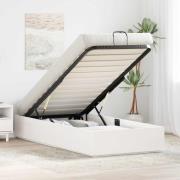 vidaXL Bäddsoffa med förvaring Vit 90 x 190 cm Massivt furu