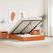 vidaXL Bäddsoffa med förvaring VaxBrun 120 x 200 cm Massivt furu