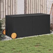 vidaXL Dynbox på hjul svart 283L konstrottning