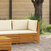 vidaXL Hörnsoffa för trädgård Massivt Akaciaträ Brun