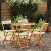 vidaXL Utemöbler Bistro Stolar 4 pcs Gräddvit 40 x 53 x 80 cm