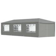 vidaXL Partytält 900 x 300 x 255 cm Ljusgrå PE och stål