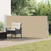 vidaXL Utfällbar sidomarkis Beige 300 x 120 cm Polyester