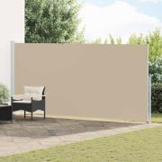 vidaXL Utfällbar sidomarkis Beige 300 x 180 cm Polyester