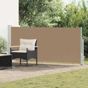 vidaXL Utfällbar sidomarkis Taupe 600 x 117 cm Polyester