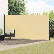vidaXL Utfällbar sidomarkis Sand 500 x 200 cm Polyester