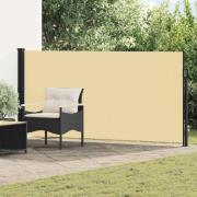 vidaXL Utfällbar sidomarkis Sand 600 x 160 cm Polyester