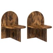 vidaXL Sängbord 2 pcs Rökt ek 48 x 49 x 65 cm Konstruerat trä