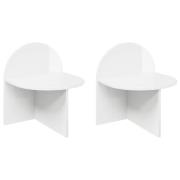 vidaXL Sängbord 2 pcs Vit högglans 40 x 35,5 x 45,5 cm Konstruerat trä