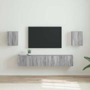 vidaXL TV Vägghylla 2 pcs Grå Sonoma 30 x 31 x 40 cm Konstruerat trä
