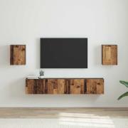 vidaXL TV Vägghylla 2 pcs Gammalt trä 30 x 31 x 40 cm Konstruerat trä