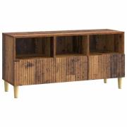 vidaXL TV-skåp med låda Gammalt trä 102 x 34,5 x 50 cm Konstruerat trä
