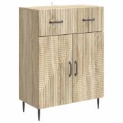 vidaXL Sideboard Sonoma-ek 66 x 34,5 x 89,5 cm Konstruerat trä
