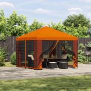vidaXL Paviljong 3 x 3 m Orange Polyester och Stål 190 gsm