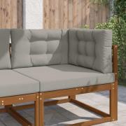 vidaXL Utomhus Soffa Kudde 3 pcs Grå Polyester