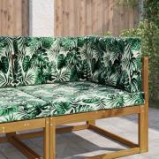 vidaXL Utomhus Soffa Kudde 3 pcs Bladmönster Polyester